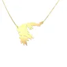 Sterling silver gold plated necklace with cut out map of your favorite country or region Sterling silver gold plated necklace with cut out map of your favorite country or region