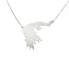 Sterling silver platinum plated necklace with cut out map of your favorite country or region Sterling silver platinum plated necklace with cut out map of your favorite country or region