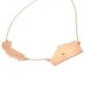 Sterling silver rose gold plated necklace with 2 maps of your favorite countries or regions Sterling silver rose gold plated necklace with 2 maps of your favorite countries or regions