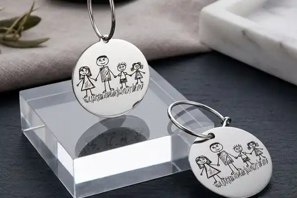 Earrings with kids drawings