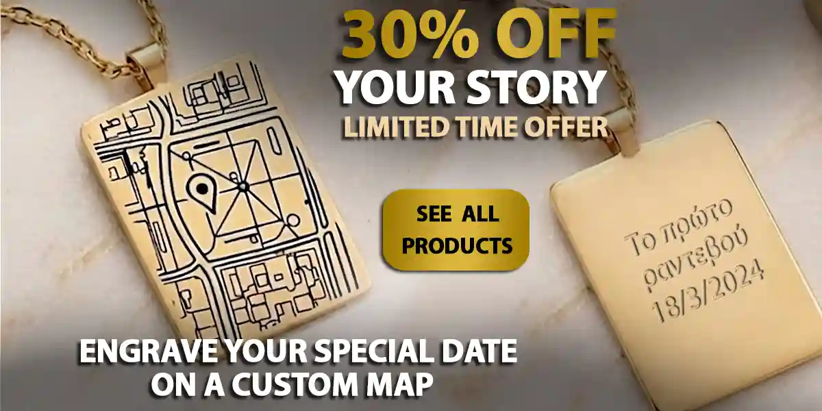 30% discount on Google map necklaces